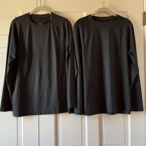 BUNDLE 2 GOODFELLOW CO BASE LAYER LONG UNDERWEAR DARK GRAY MEN'S MEDIUM SLIM FIT